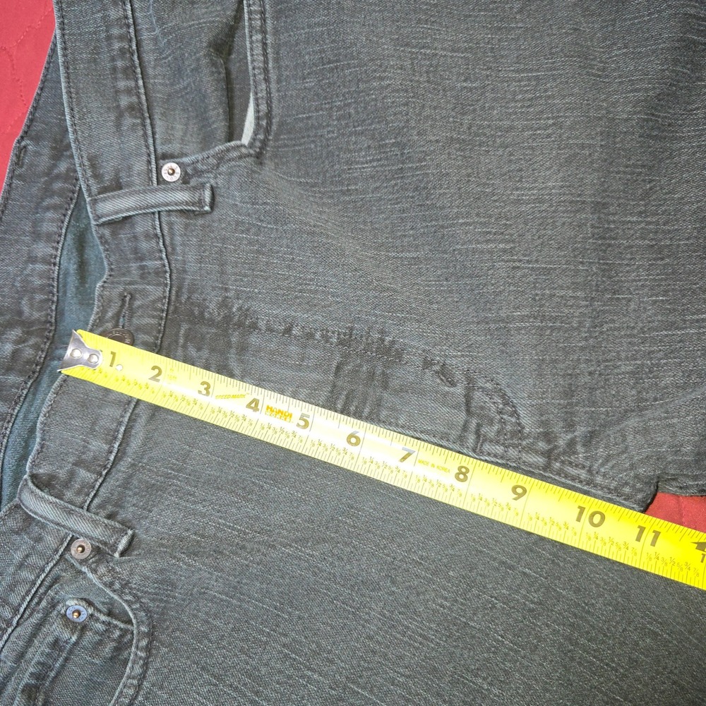 Levi Strauss 511 Mens Denim Jeans 38x32 Black Washed Distressed - Picture 11 of 13